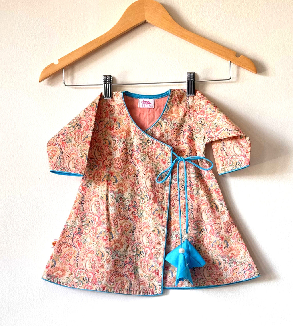 Paisley Print Angrakha Dress