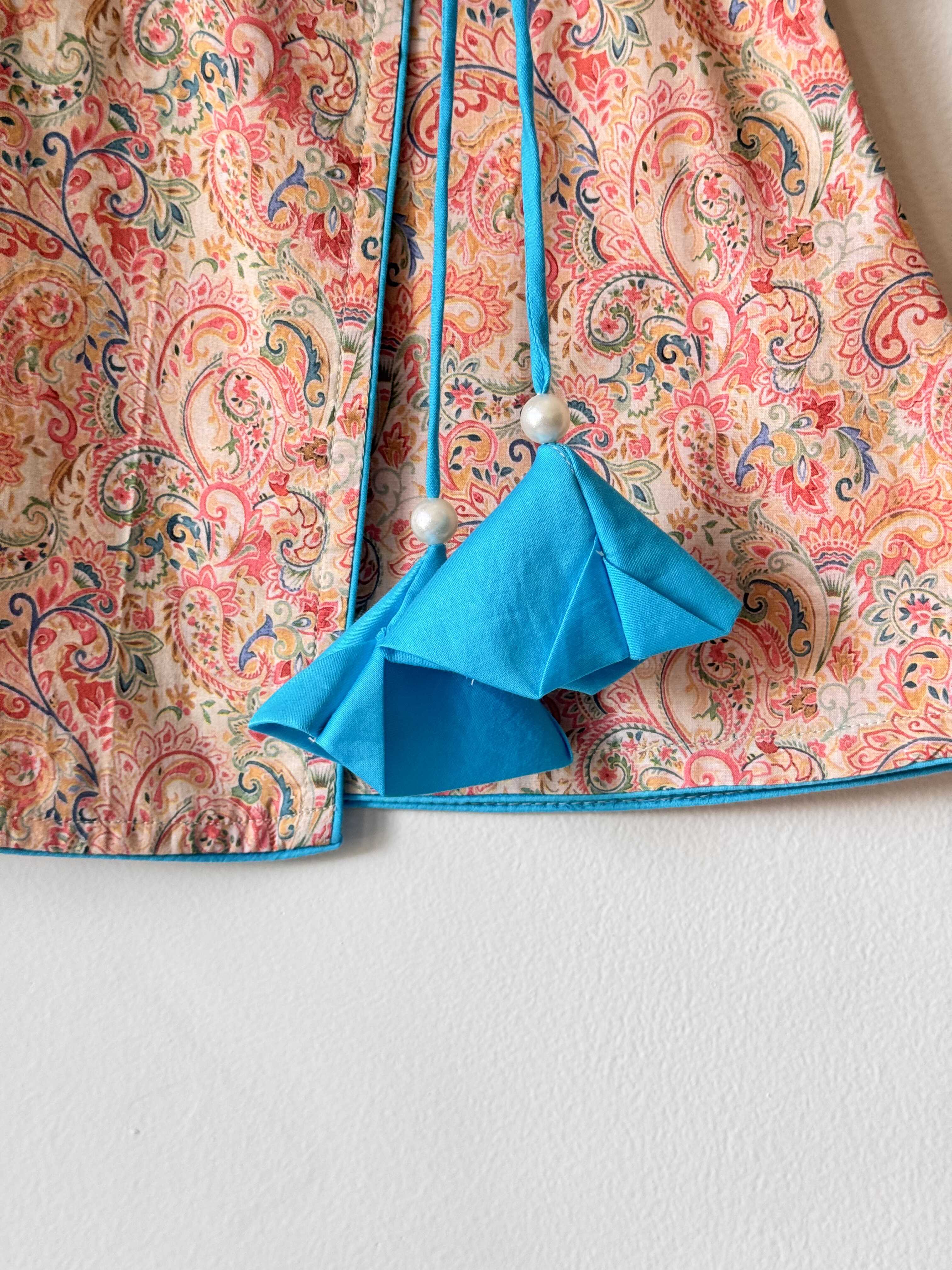 Paisley Print Angrakha Dress