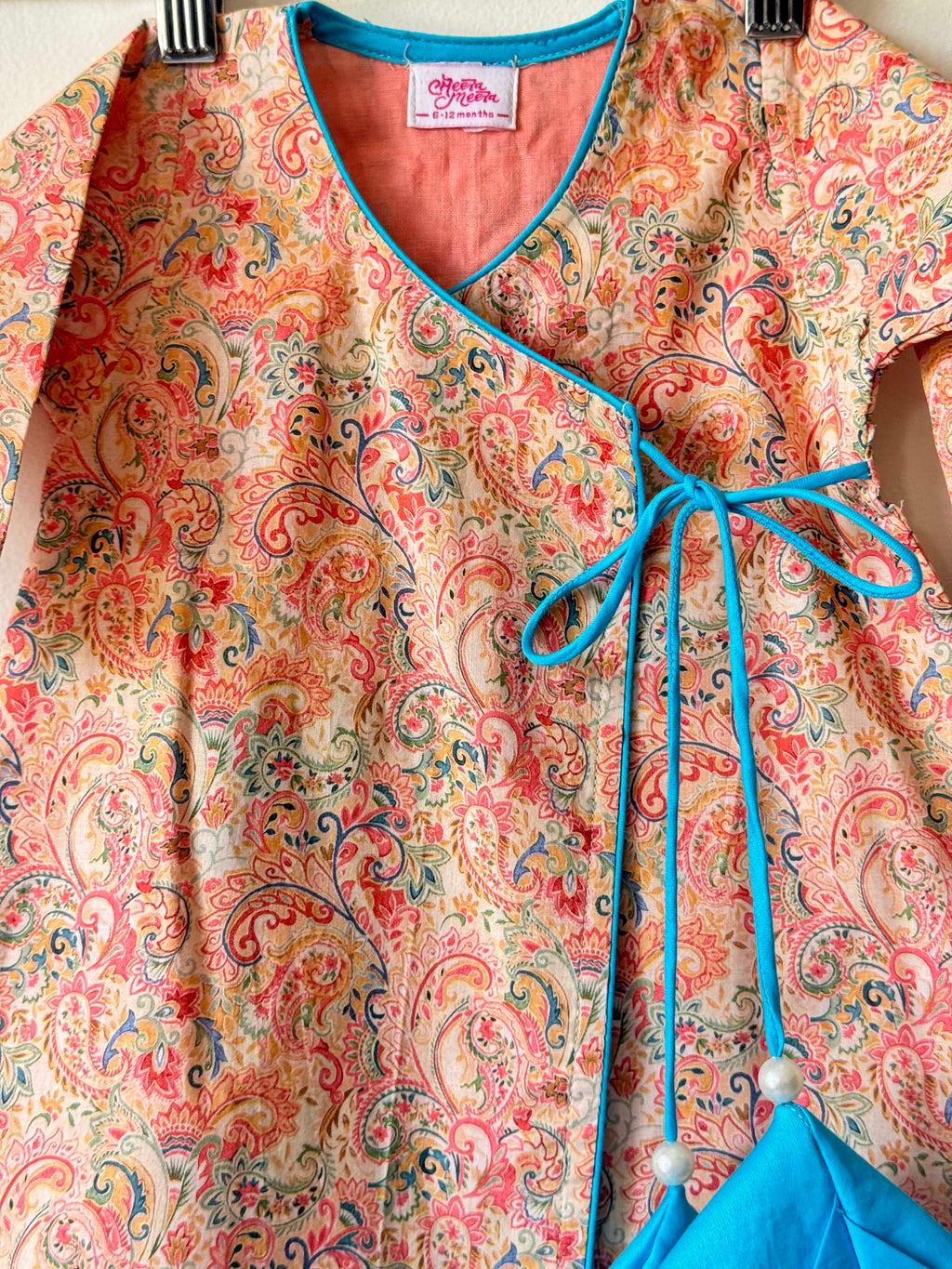 Paisley Print Angrakha Dress