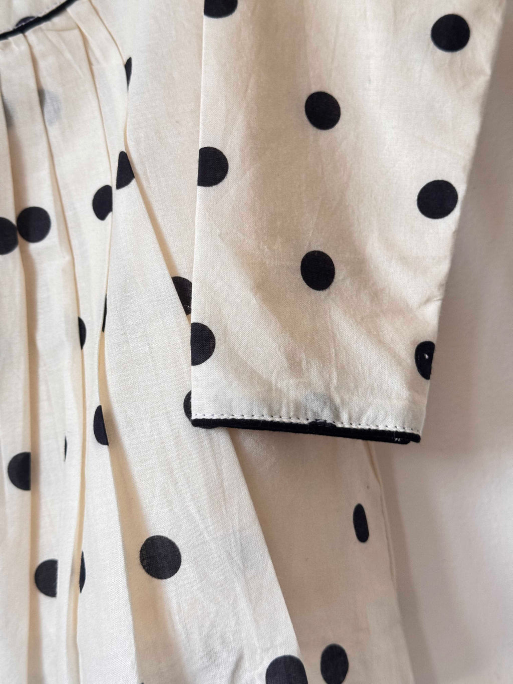 Girls Pure Cotton Polka Dot A-Line Dress