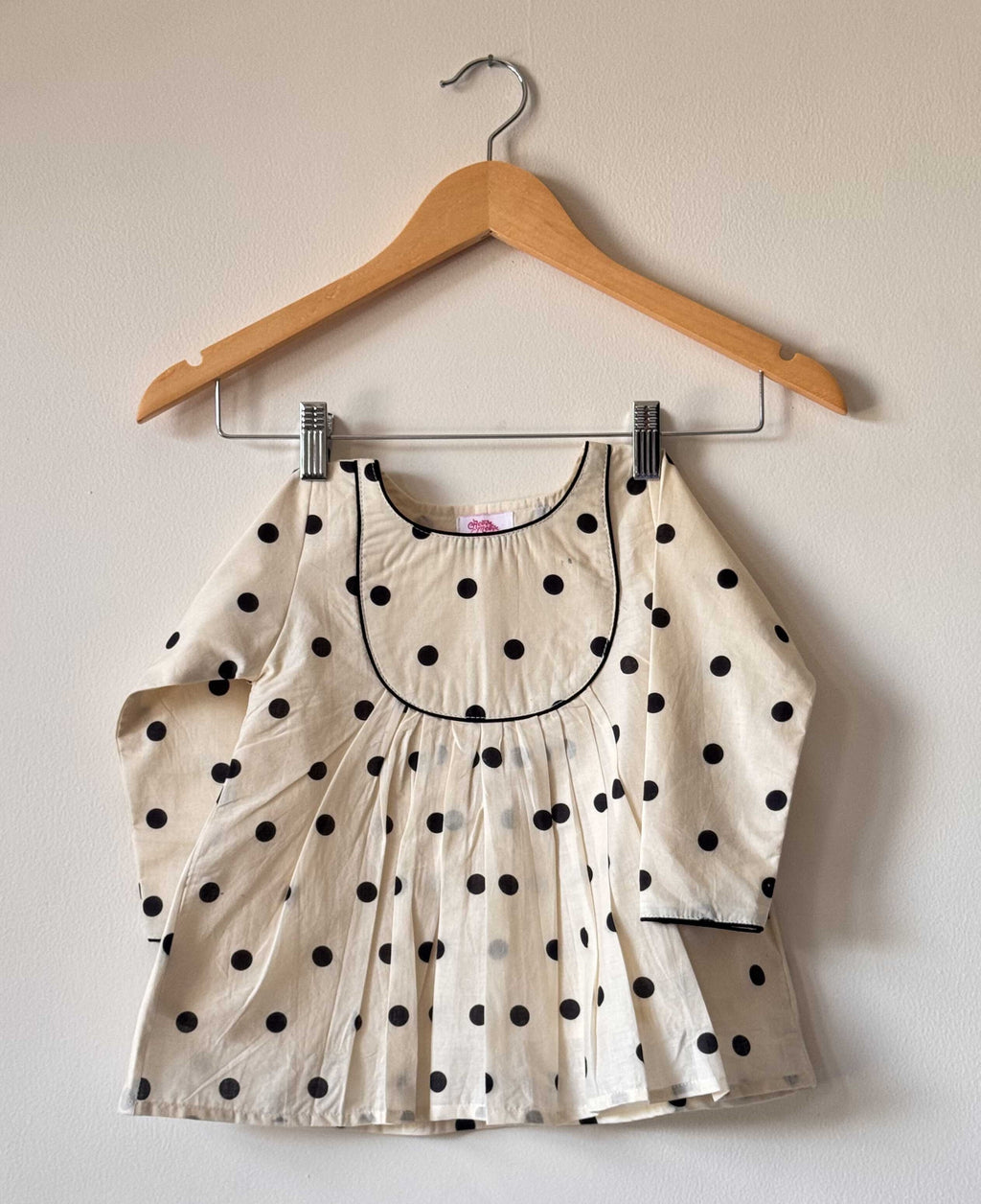 Girls Pure Cotton Polka Dot A-Line Dress