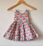 Pink Lotus Motif Cotton Dress