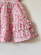 Floral dress with ruffled layers
