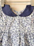 Blue Floral Mul-Mul Tiered Dress