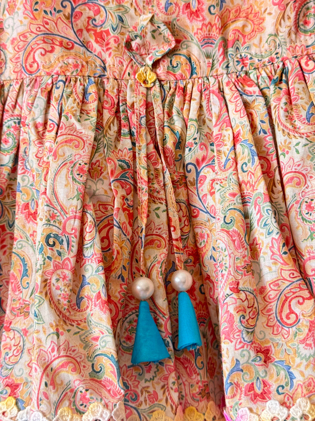Baby Girl Paisley Puffed Sleeve Dress