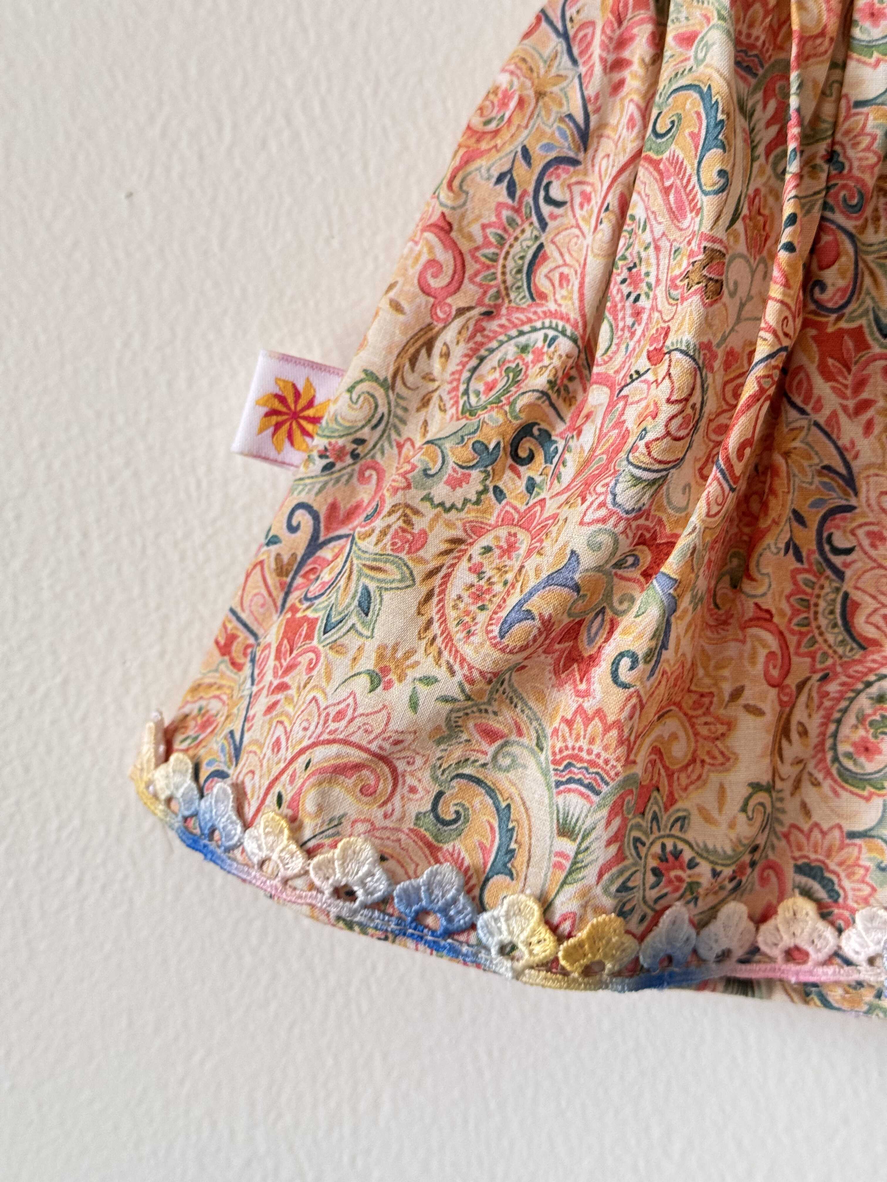 Baby Girl Paisley Puffed Sleeve Dress
