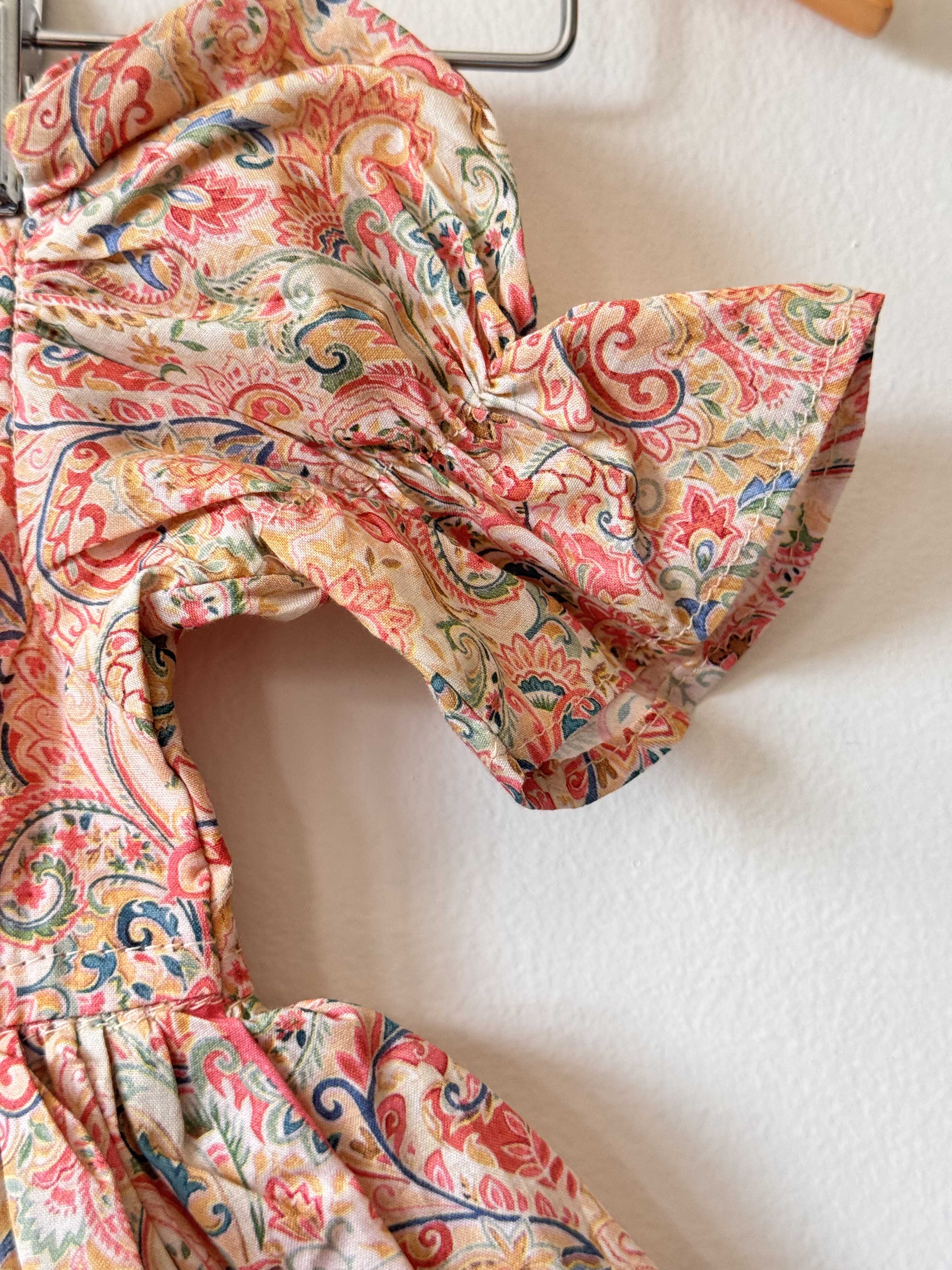Baby Girl Paisley Puffed Sleeve Dress