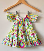 Multi Colour Tie-Dye Tiered Dress