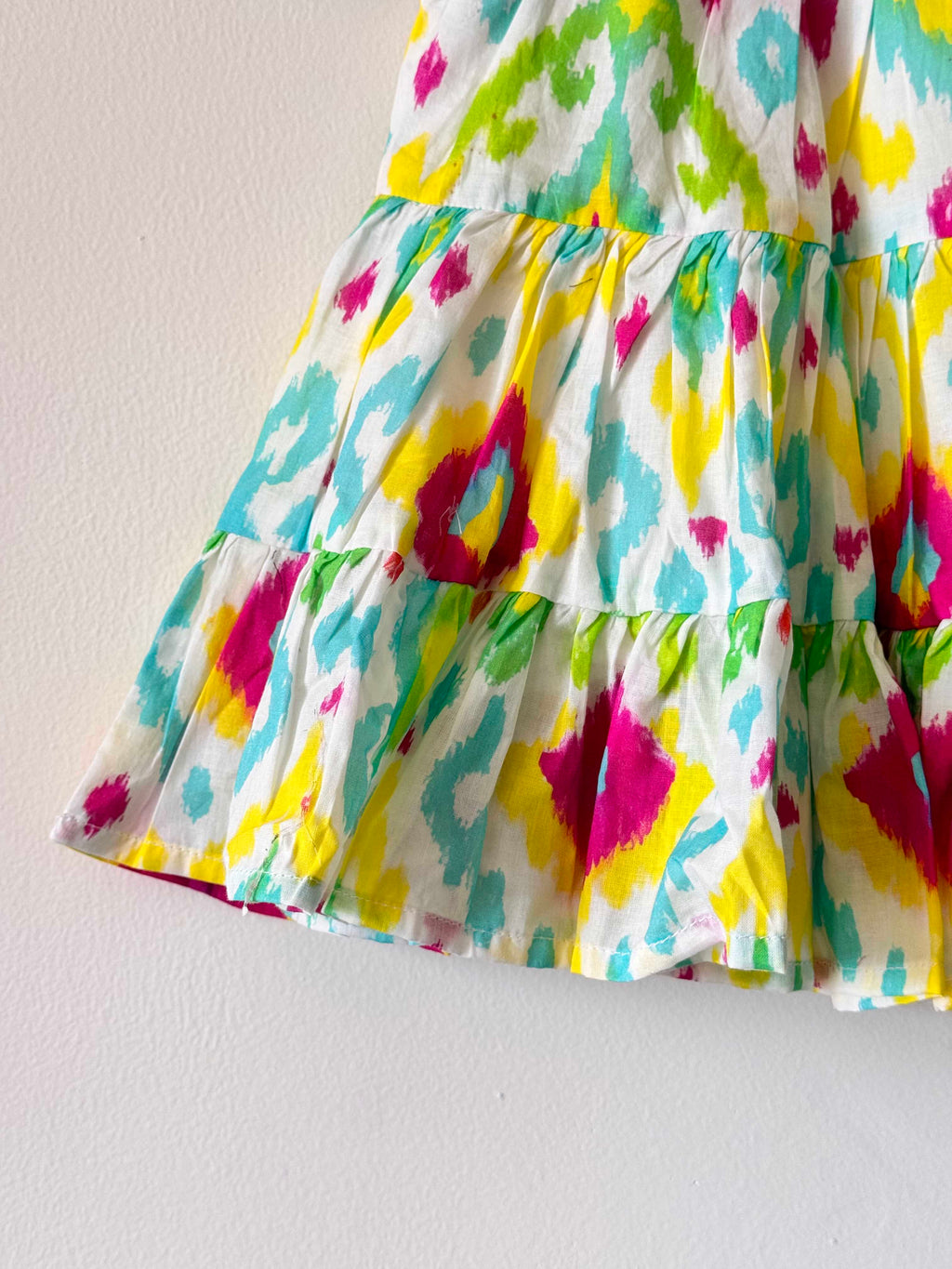 Multi Colour Tie-Dye Tiered Dress