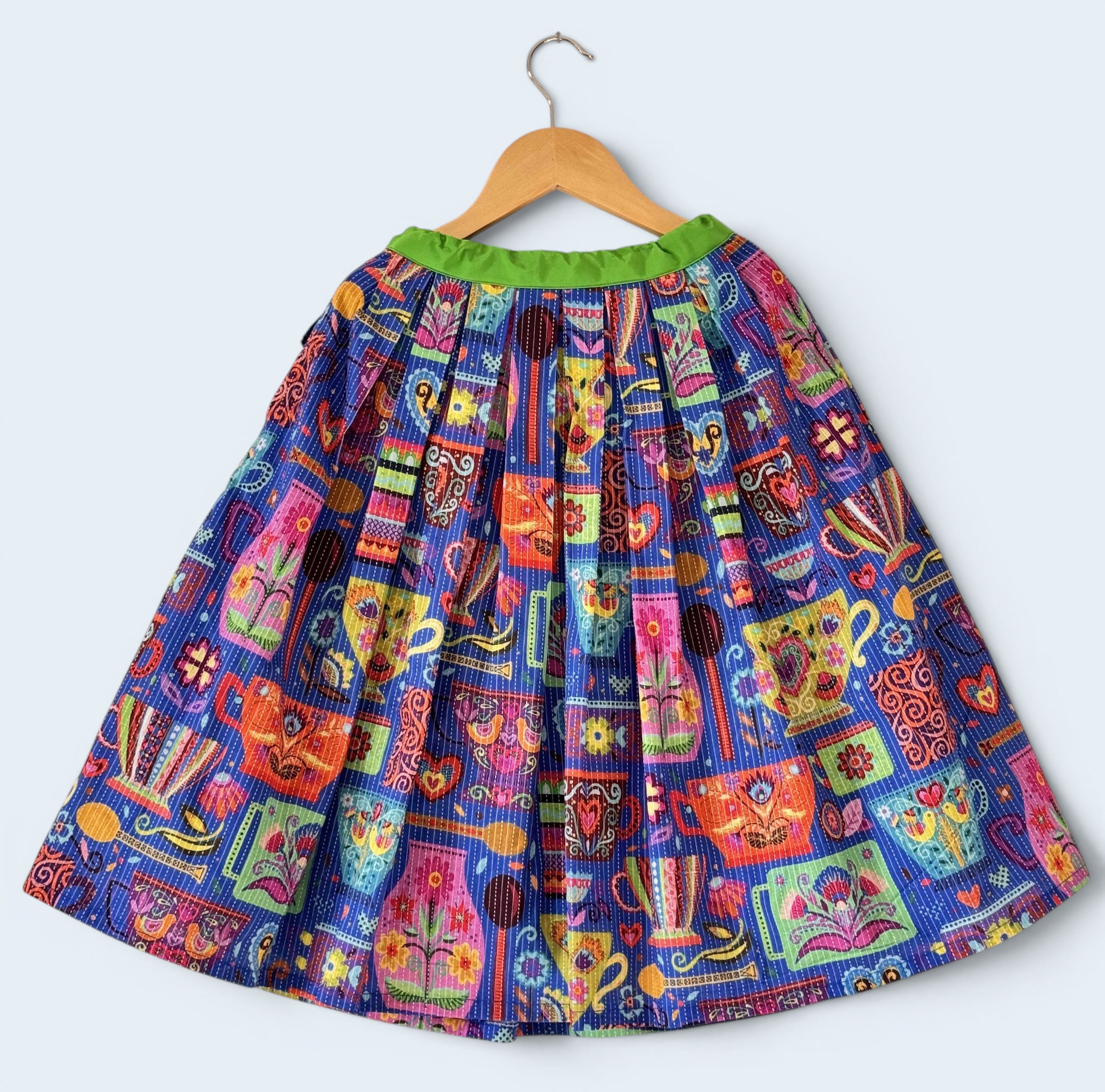 Cute Motif Printed lehenga Choli set with Contrast Collar