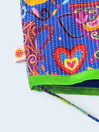Cute Motif Printed lehenga Choli set with Contrast Collar