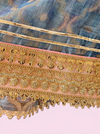Girls Baby Pink & Grace Blue Chanderi Lehenga Set