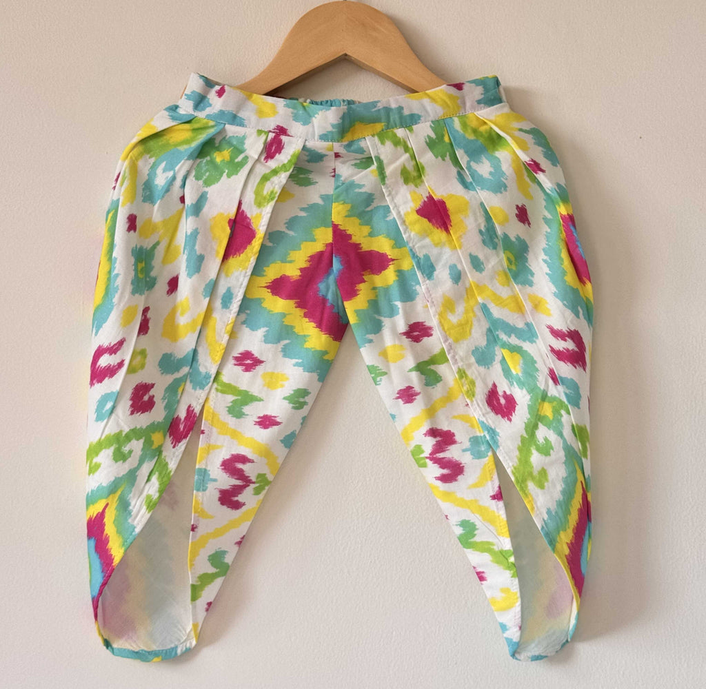 Multi-Colour Tie-Dye Dhoti Set