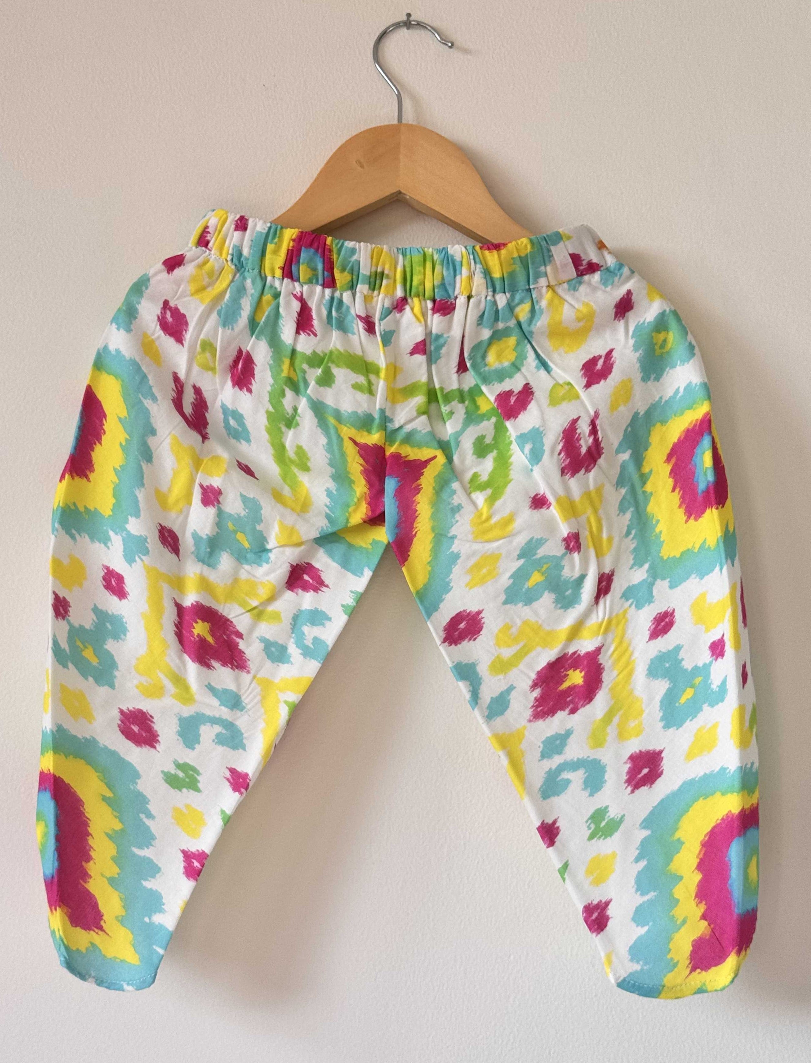 Multi-Colour Tie-Dye Dhoti Set