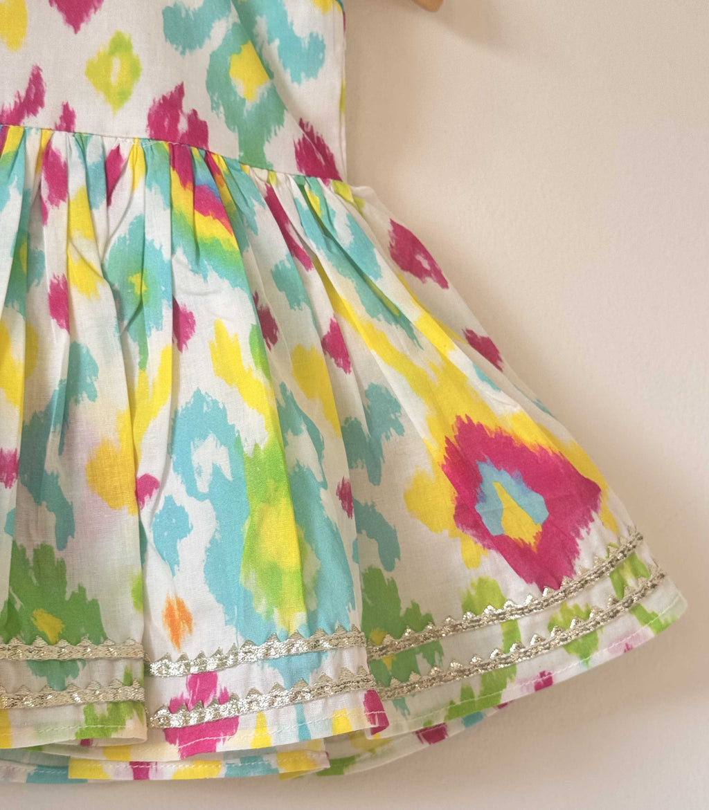 Multi-Colour Tie-Dye Dhoti Set