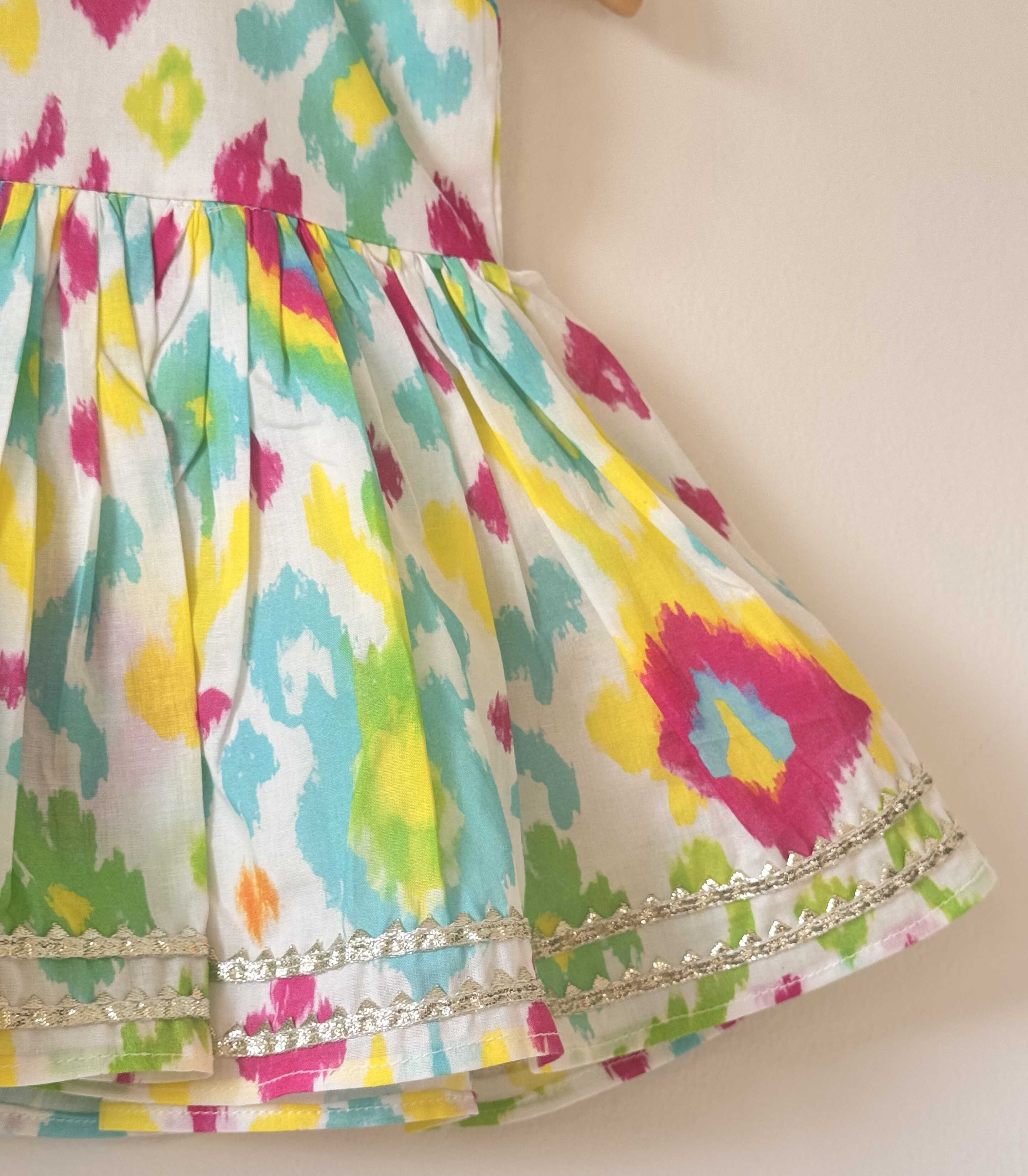 Multi-Colour Tie-Dye Dhoti Set