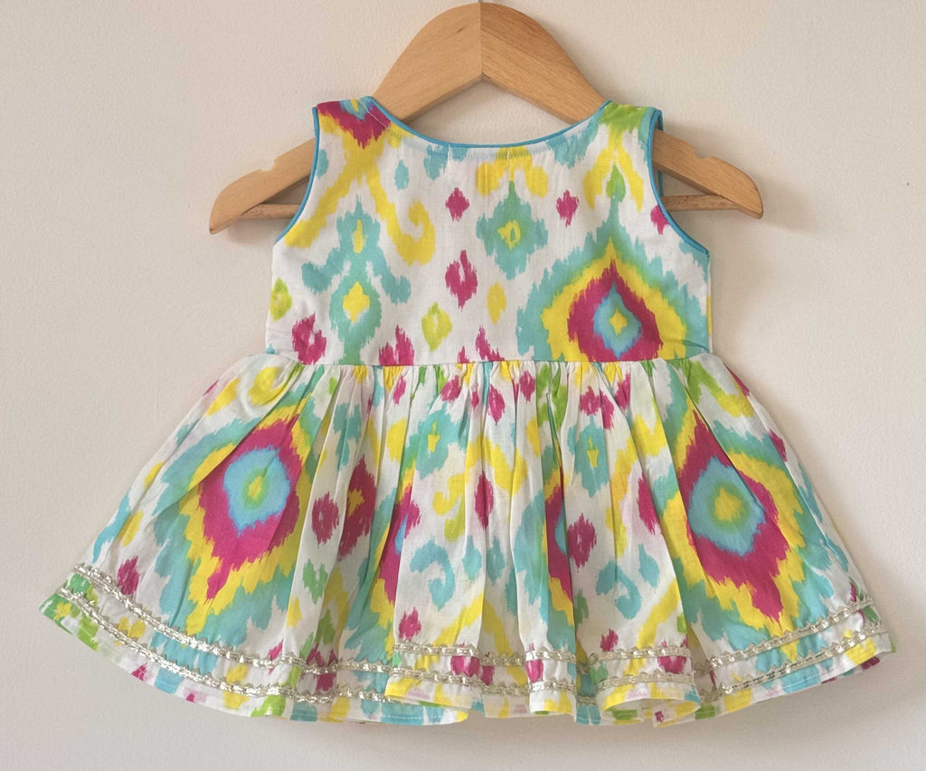 Multi-Colour Tie-Dye Dhoti Set