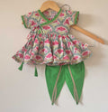 Baby Girl Floral printed Dhoti Set