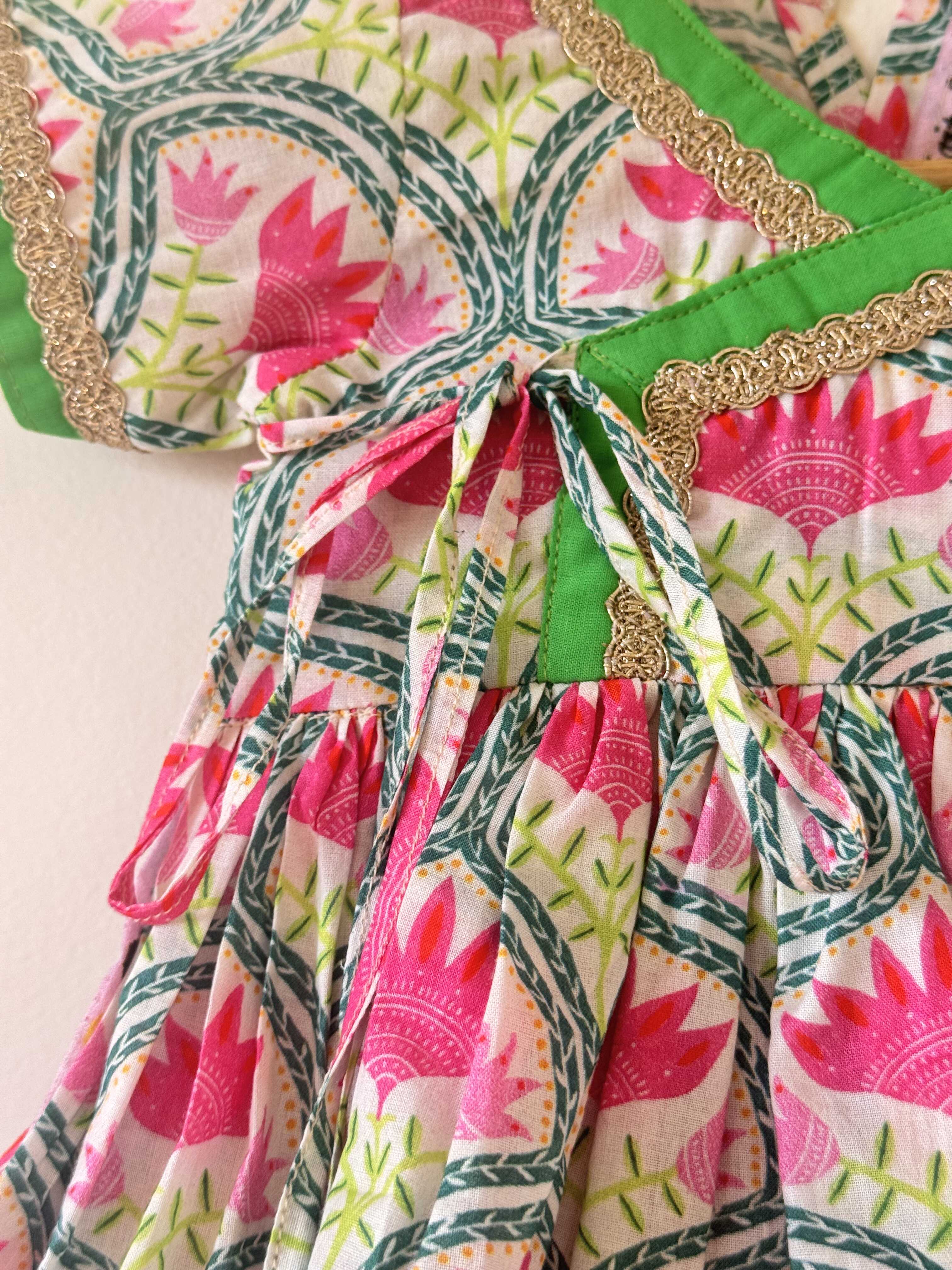 Baby Girl Floral printed Dhoti Set