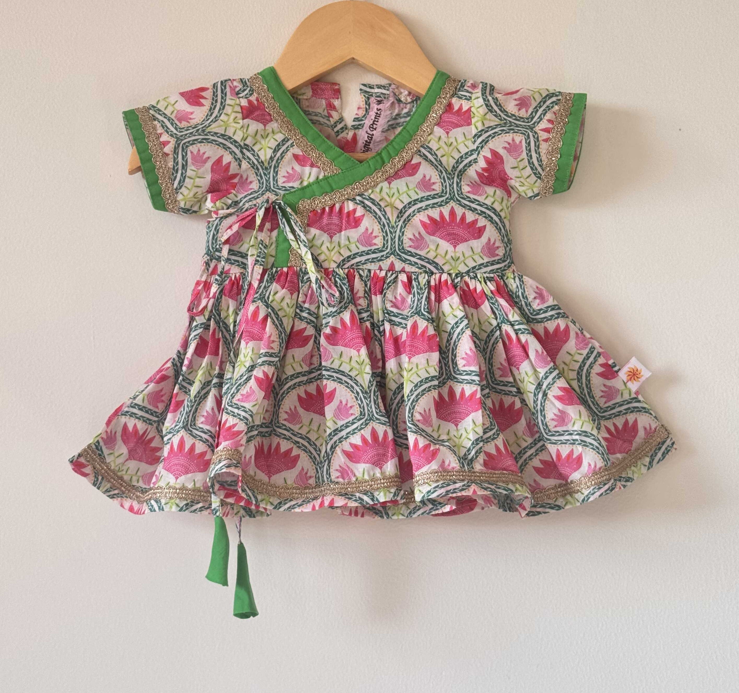 Baby Girl Floral printed Dhoti Set