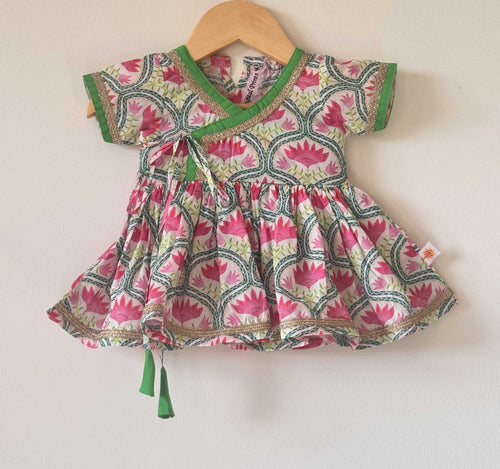 Baby Girl Floral printed Dhoti Set