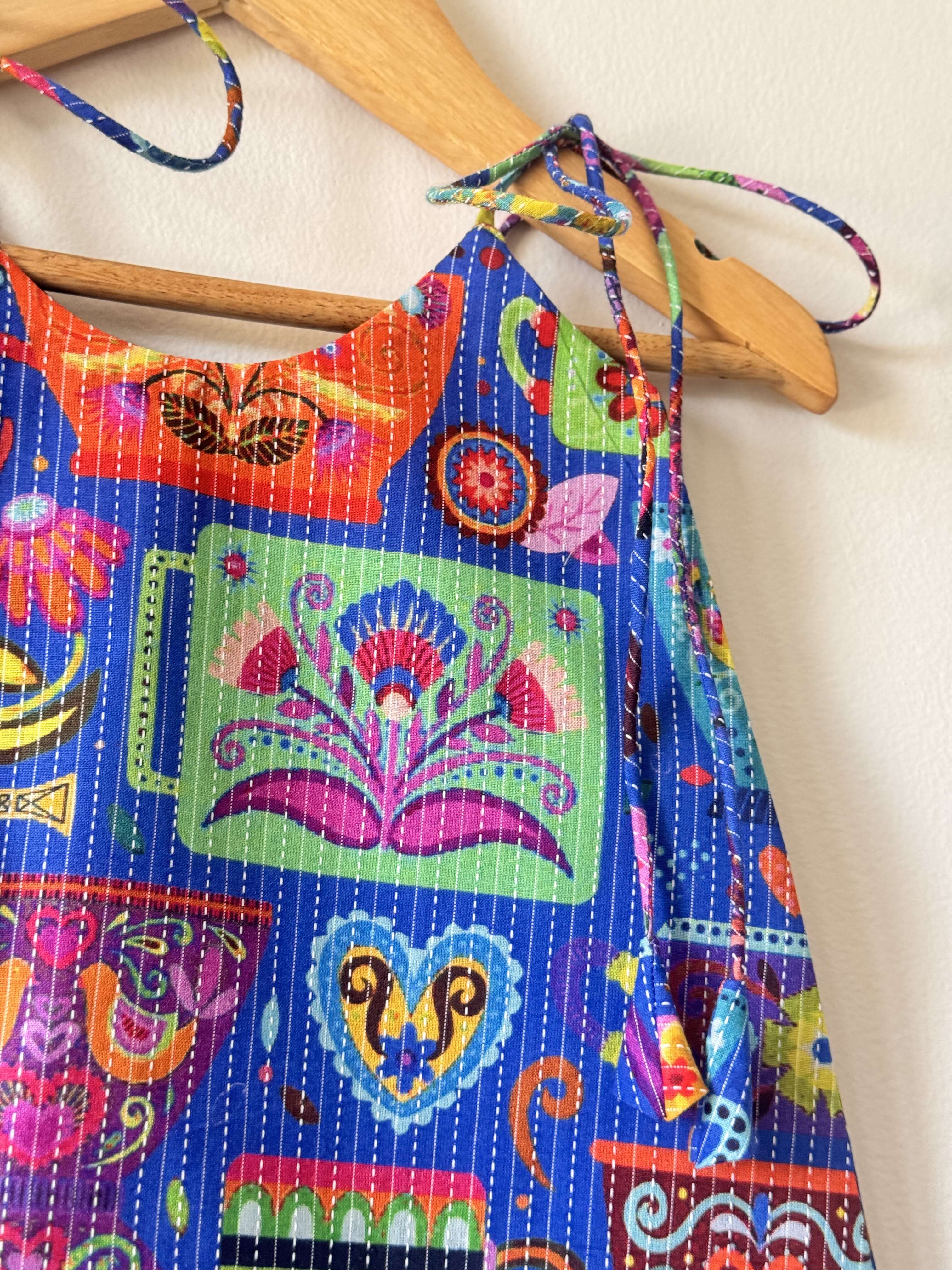 Multi Colour Cotton Kantha Printed Co-Ord Set