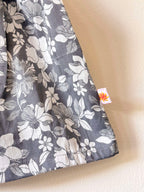 Grey Pure Cotton Floral Print Dress