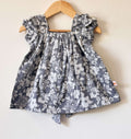 Grey Pure Cotton Floral Print Dress