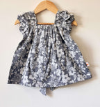 Grey Pure Cotton Floral Print Dress