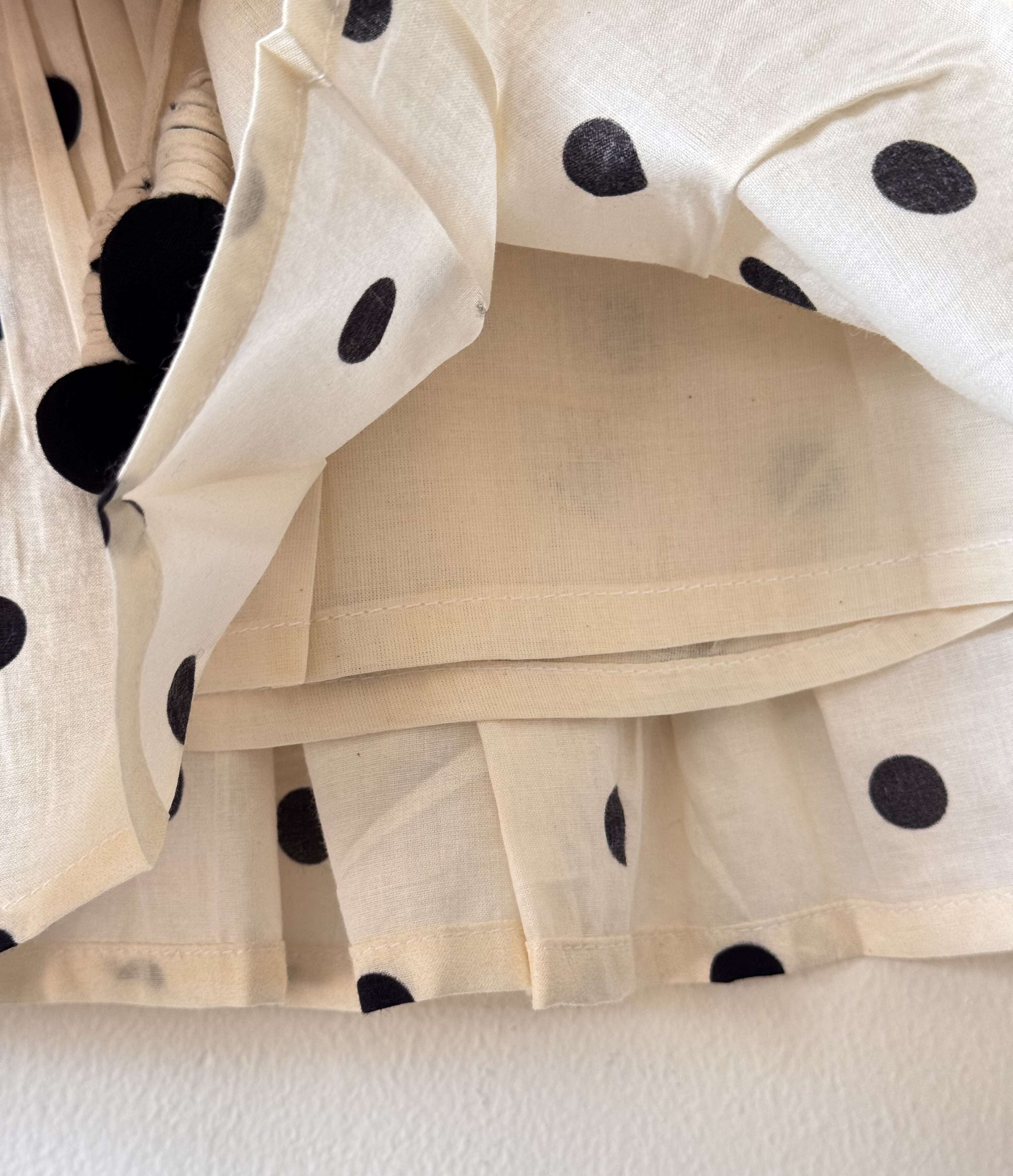 Pure Cotton Polka Dot Angrakha Kurti Set