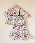 Cotton Bird Print Sharara Set