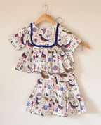 Cotton Bird Print Sharara Set
