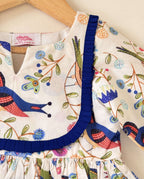 Cotton Bird Print Sharara Set