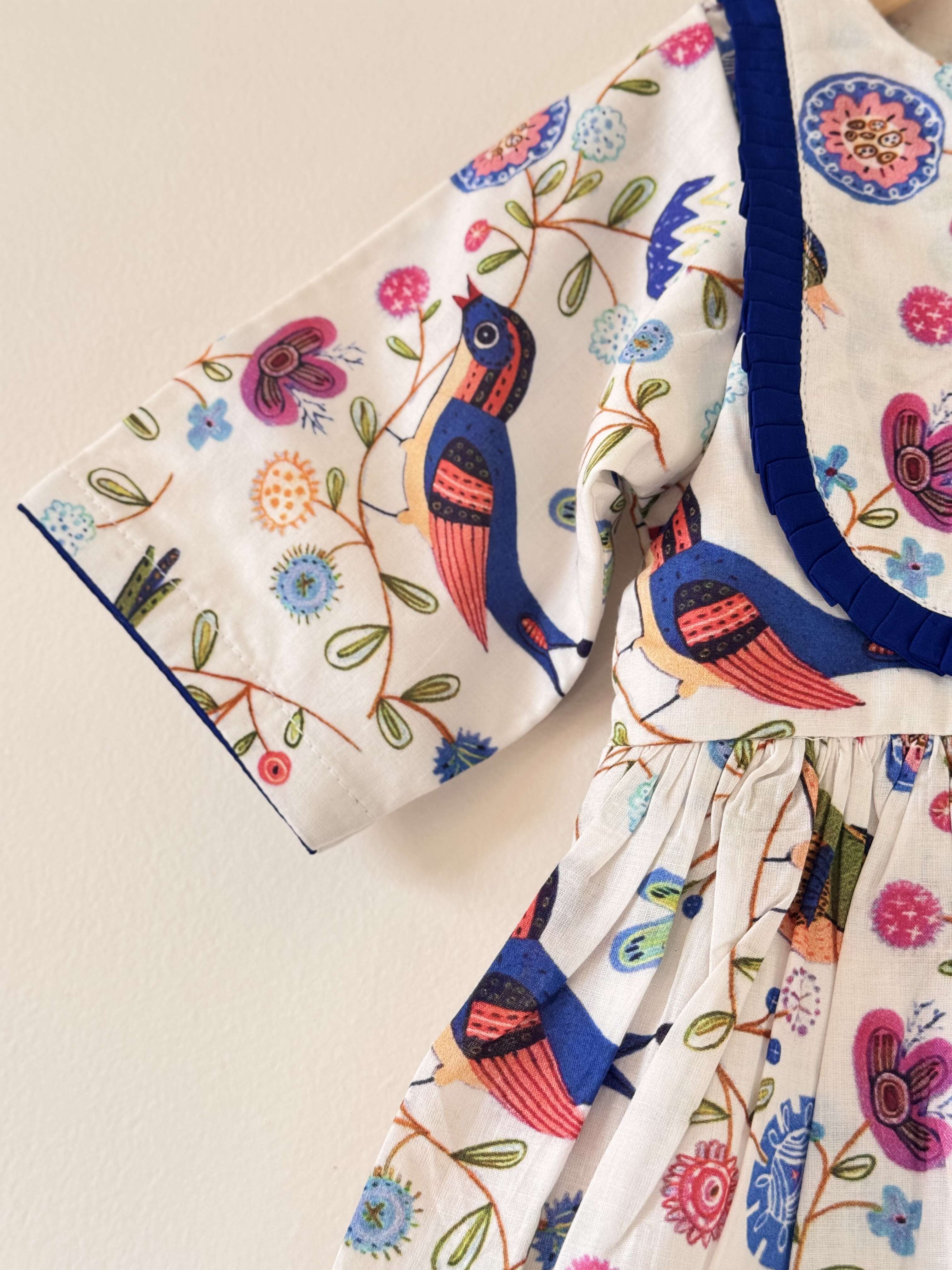 Cotton Bird Print Sharara Set