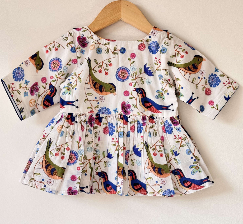 Cotton Bird Print Sharara Set