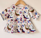 Cotton Bird Print Sharara Set