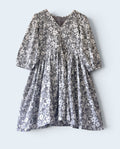 Cotton Printed Nursing & Maternity Dress with Long Puffed Sleeve