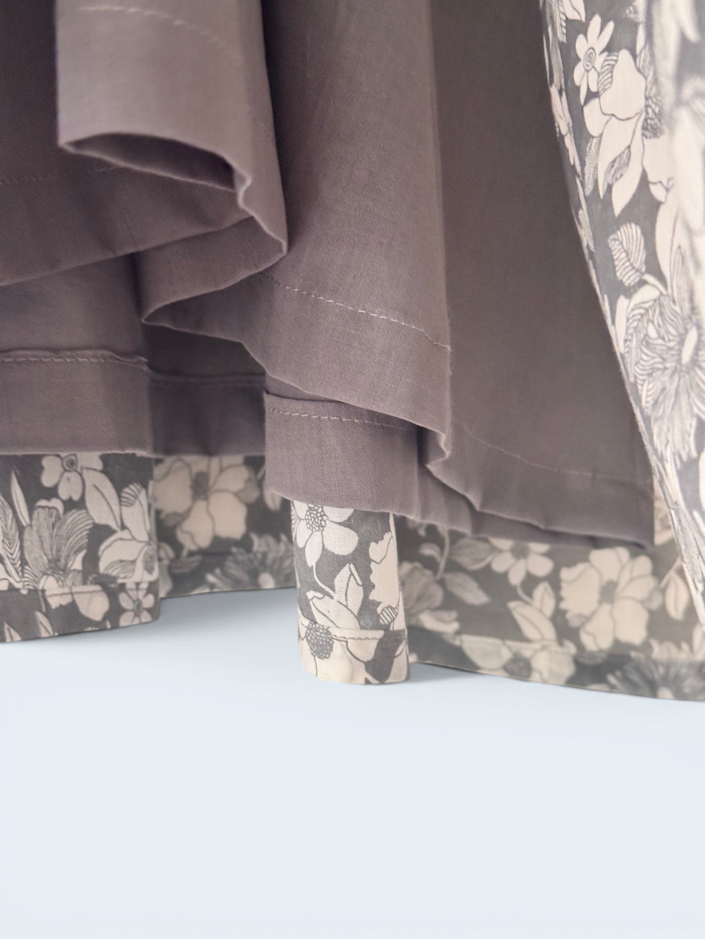 Cotton Printed Nursing & Maternity Dress with Long Puffed Sleeve