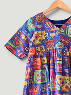 Printed Cotton Empire Line Maternity & Nursing Dress