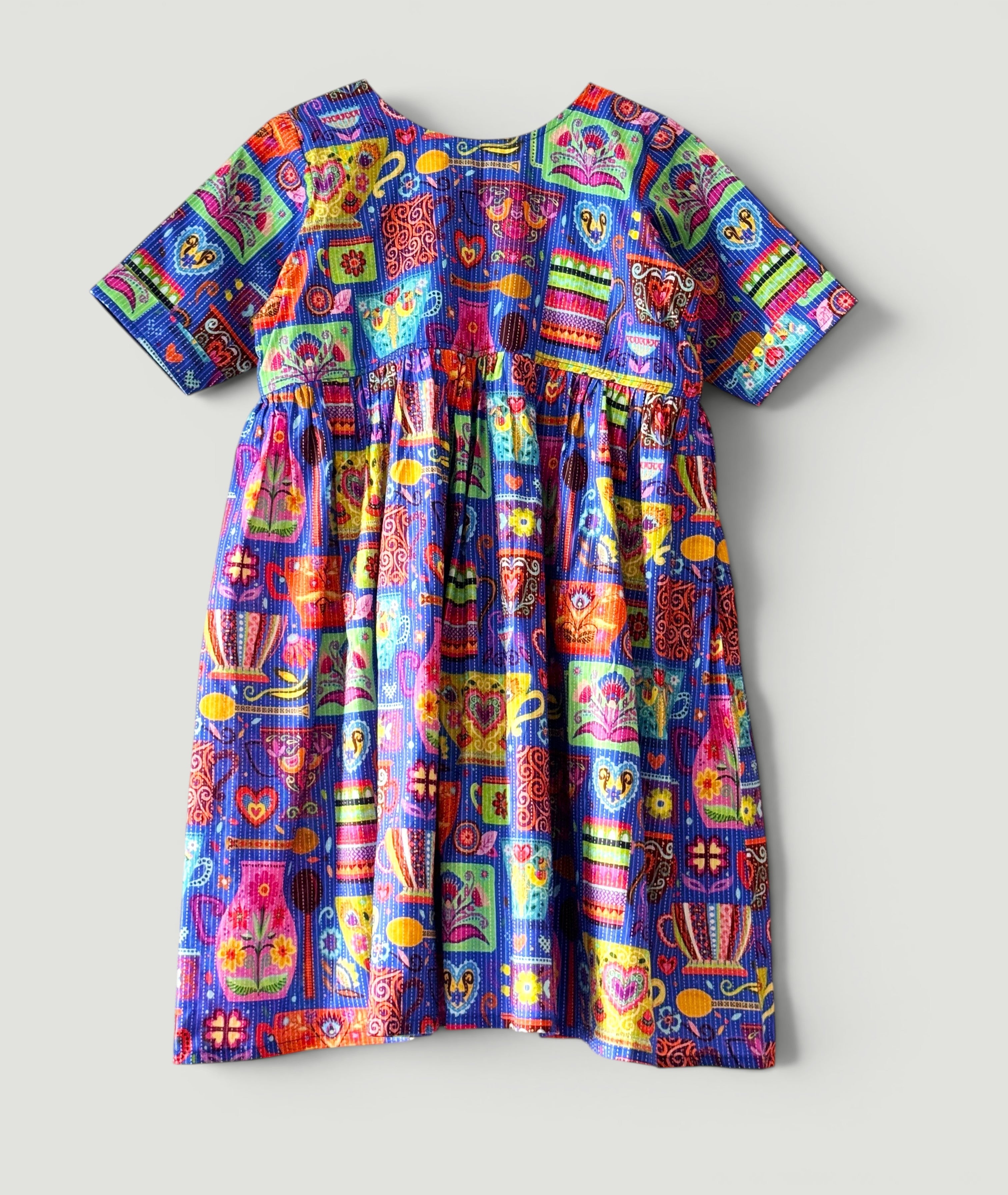 Printed Cotton Empire Line Maternity & Nursing Dress
