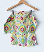Boys Multi-Color Tie Dye Kurta Pajama Set