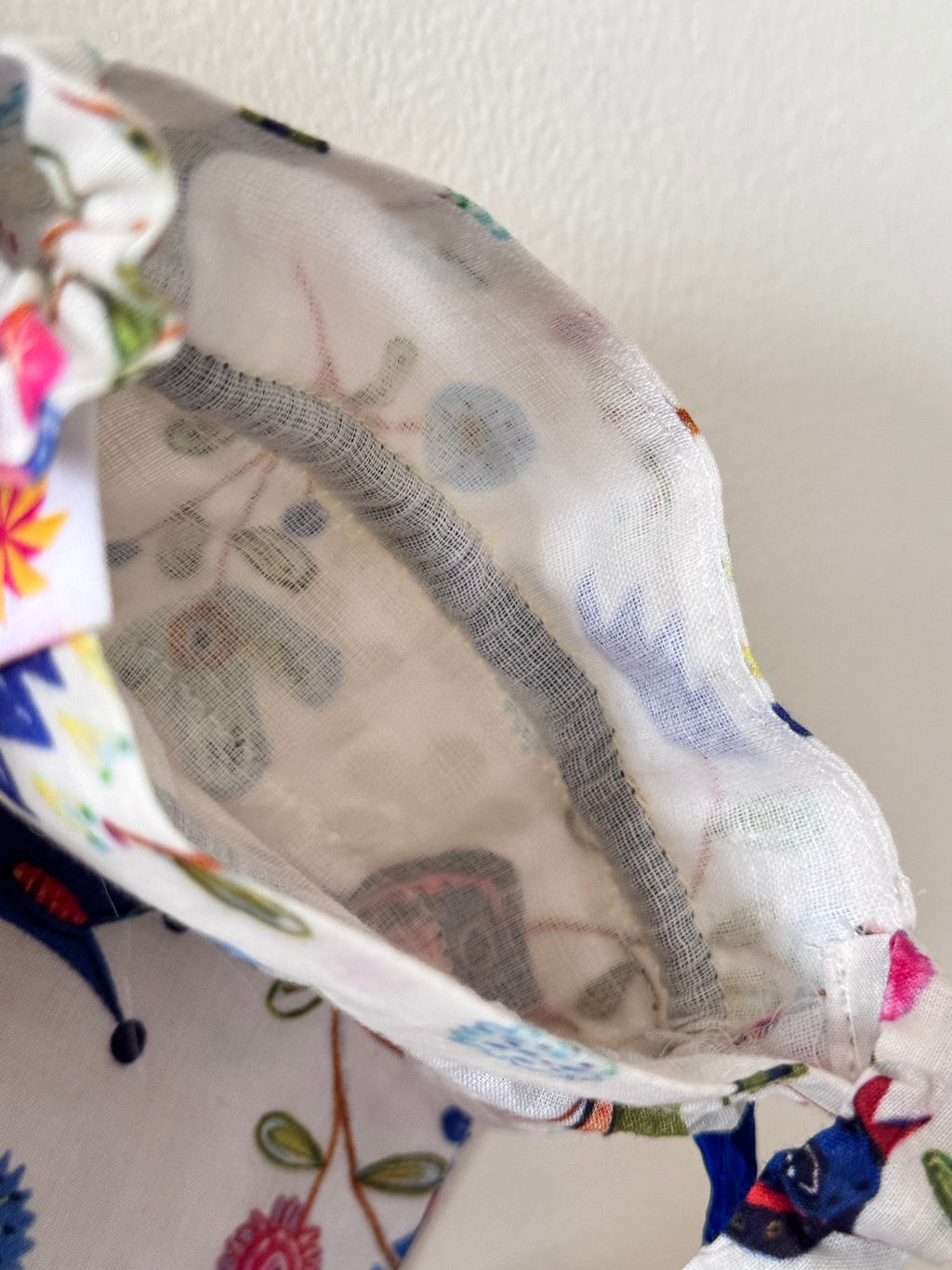 White Printed Gulabo Potli Bag