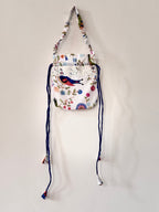 White Printed Gulabo Potli Bag