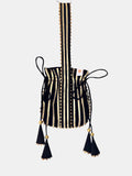 Black Gota Work Potli Bag