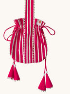 Pink Gota Work Potli Bag