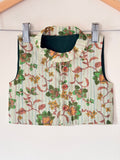 Boys Floral Print Kantha Stitch Style Bandi / Nehru Jacket