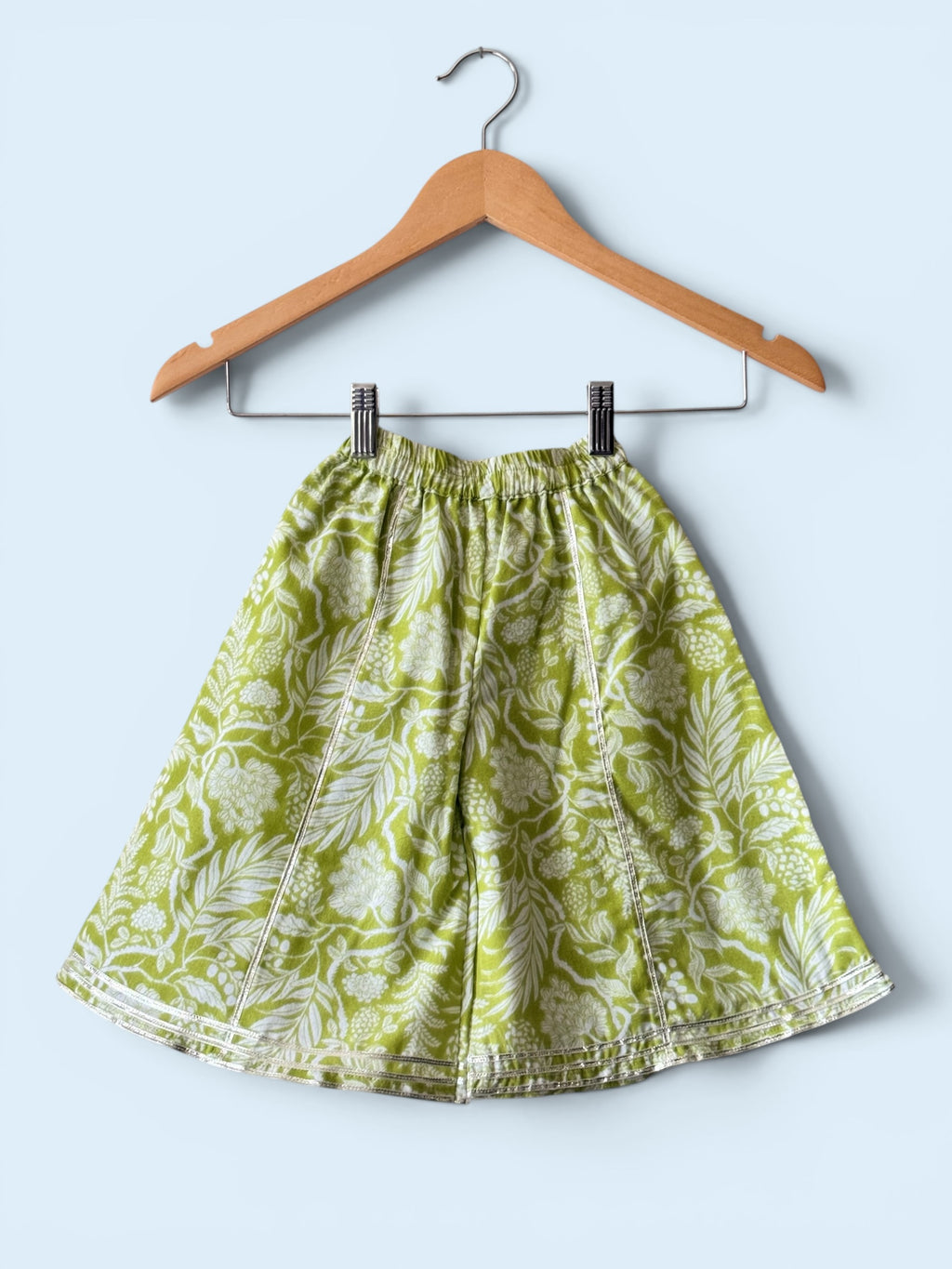 Girls Botanical Print Cotton Kurti & Kalidar Palazzo Set