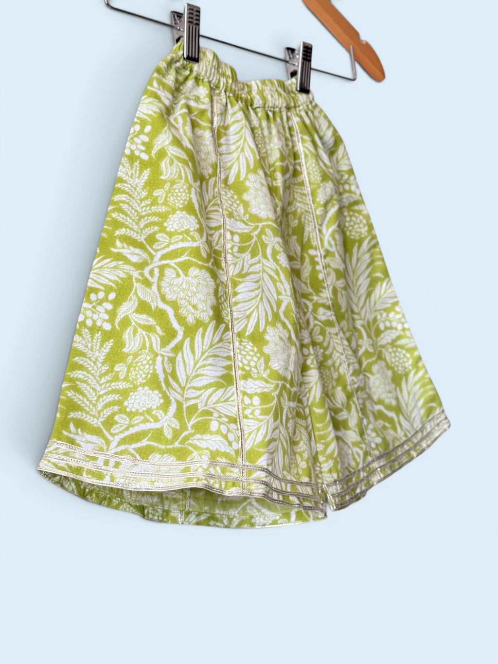 Girls Botanical Print Cotton Kurti & Kalidar Palazzo Set