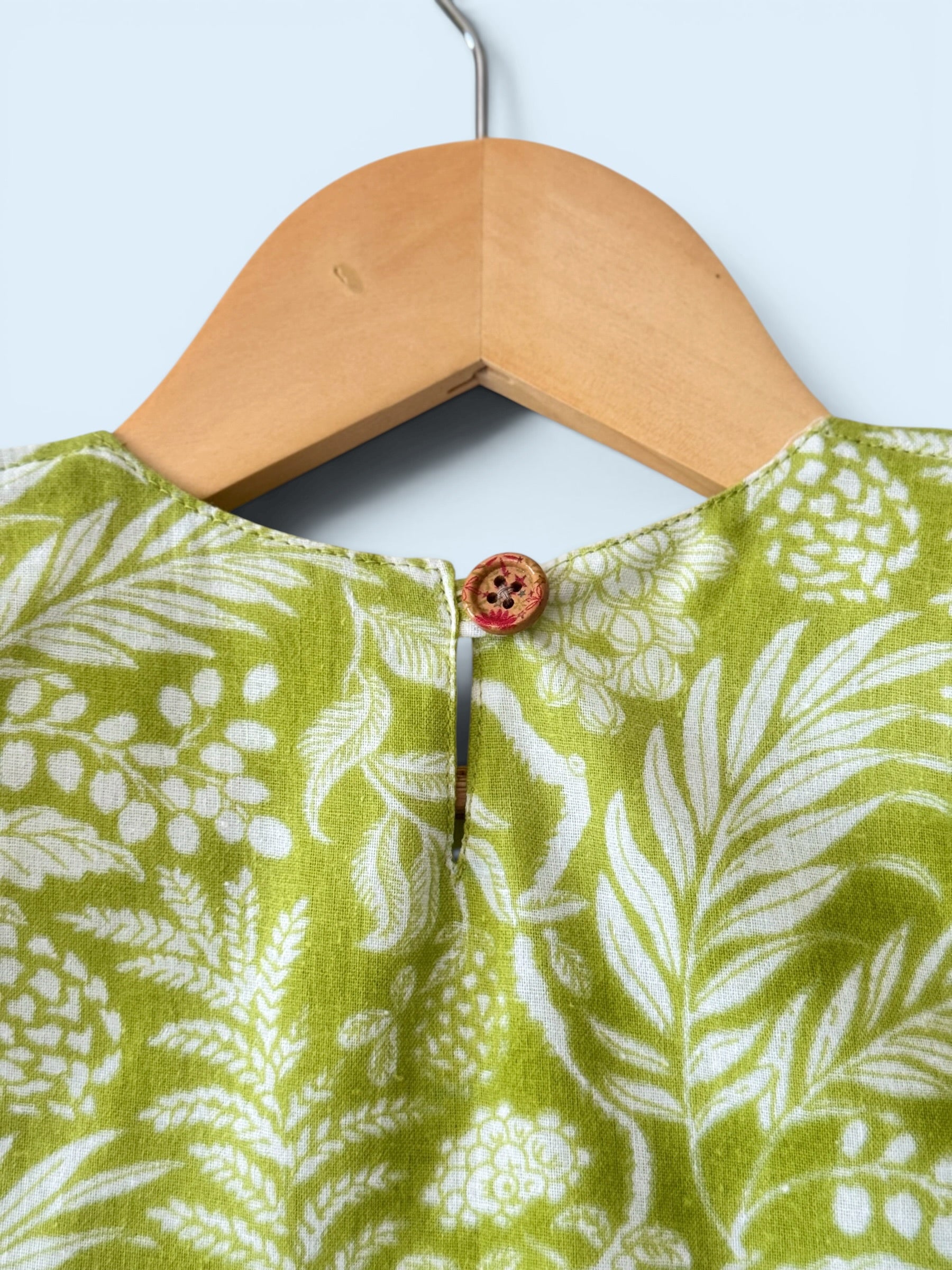 Girls Botanical Print Cotton Kurti & Kalidar Palazzo Set