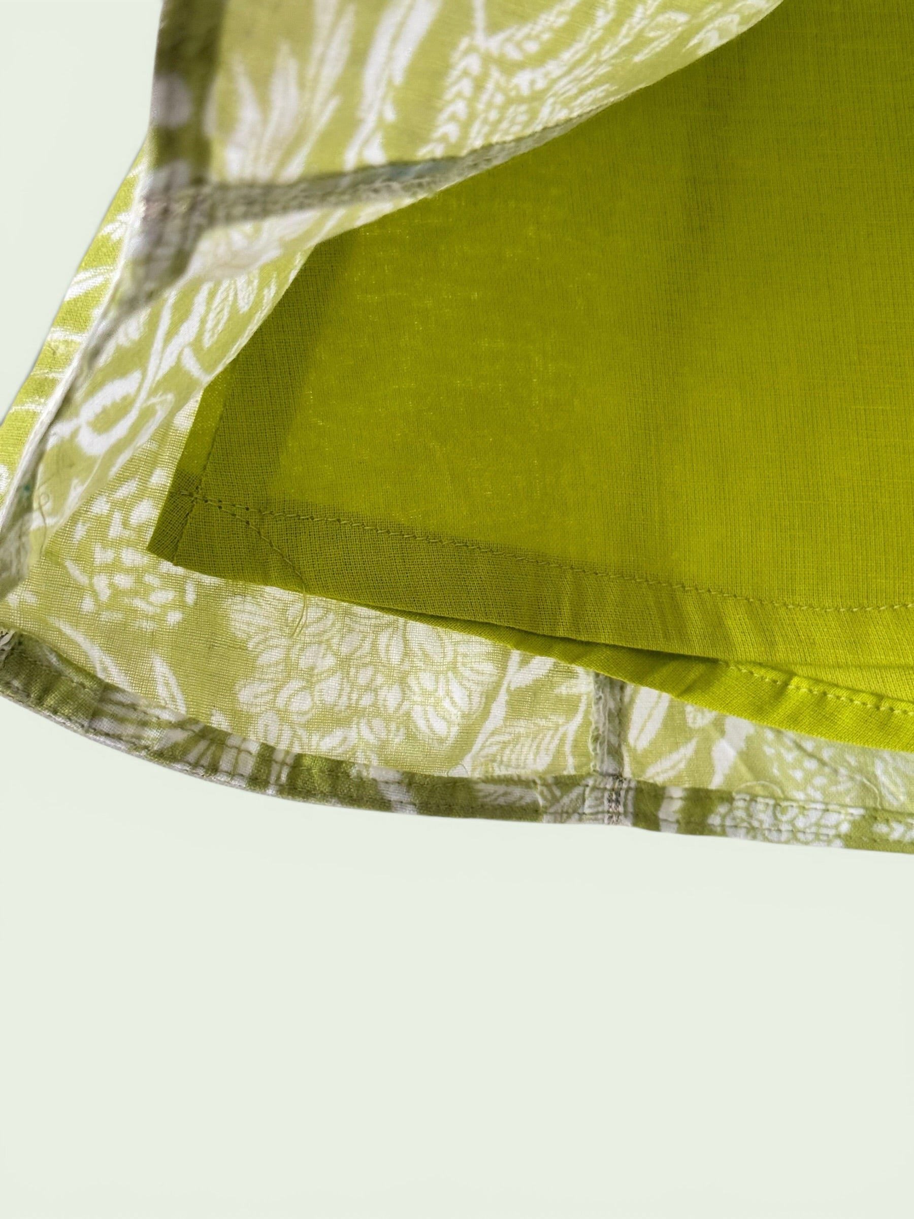 Girls Botanical Print Cotton Kurti & Kalidar Palazzo Set
